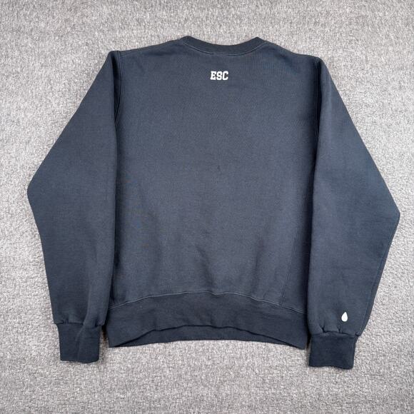 Vintage Russell Sensitive Sweatshirt Mens Small Black Athletic ESC Pullover Y2K - Picture 4 of 6